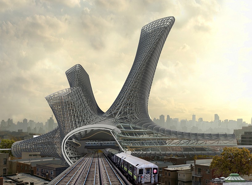 紐約的交通樞紐城市合金塔（Urban Alloy Tower）