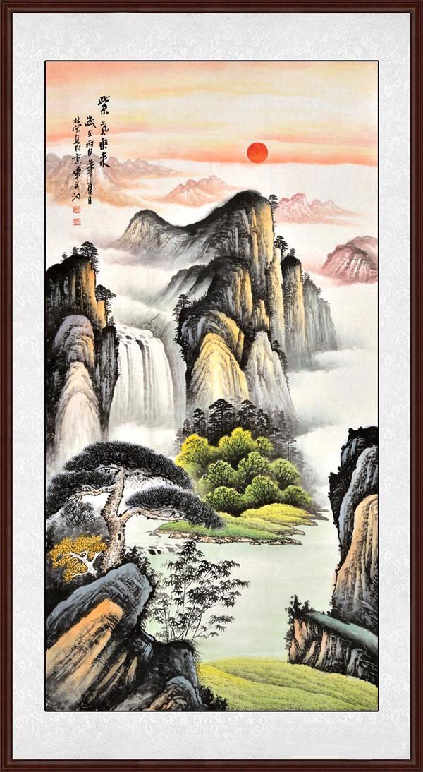 董事長辦公室設計時掛哪些裝飾畫，可以襯托出品味和修養《紫氣東來》